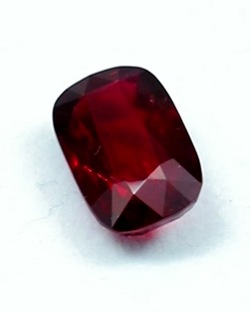 6.06ct Vivid Red Ruby · Cushion Cut